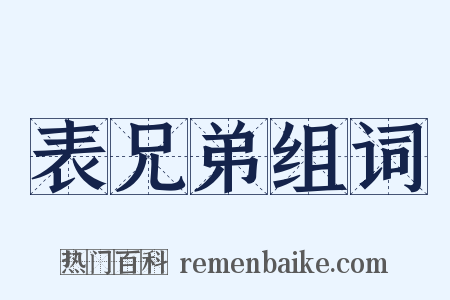 表兄弟组词是什么意思的图片